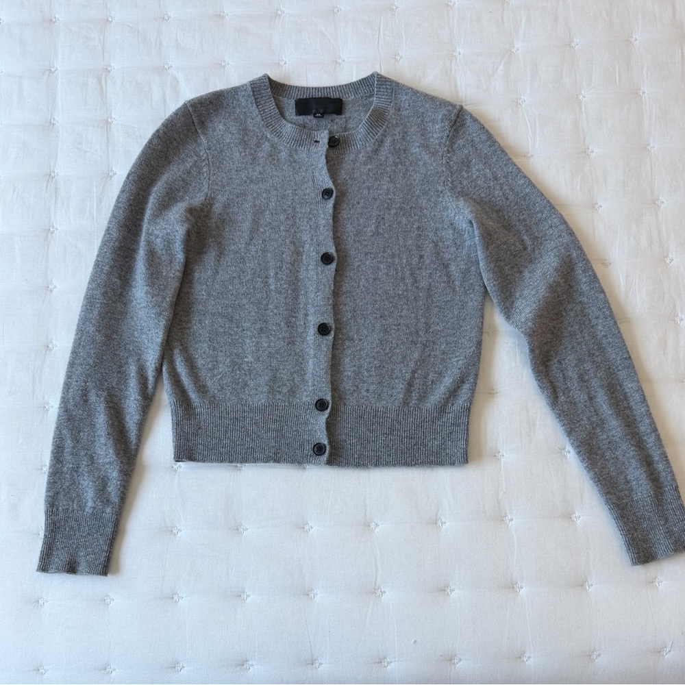 Nili Lotan XS March Cardigan Cashmere Grey Melange - Picture 9 of 14